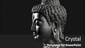  Presentation with buddha - Slides consisting of buddha-face-on-black-background background and a  colored foreground