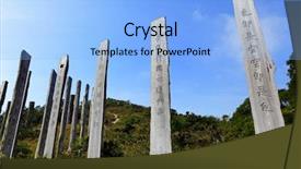  Presentation with wisdom - Presentation theme with buddha free - wisdom path in hong kong background and a  colored foreground