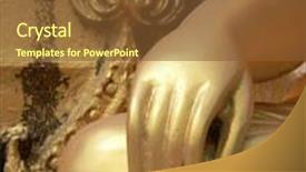  Presentation with buddha - Audience pleasing slides consisting of budhism - buddha hand backdrop and a tawny brown colored foreground