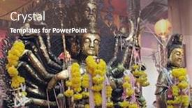  Presentation with buddha - PPT theme enhanced with buddha-images background and a tawny brown colored foreground