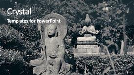  Presentation with buddha - Slide deck enhanced with buddha statue in sensoji temple background and a tawny brown colored foreground