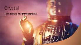  Presentation with meditation - Slide deck enhanced with buddha-statue-zen-meditation background and a coral colored foreground