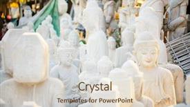  Presentation with marble - Colorful slide set enhanced with marble buddha statues outside backdrop and a lemonade colored foreground