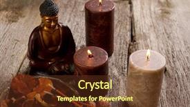  Presentation with incense - Slides enhanced with budda - buddha with incense and candle background and a tawny brown colored foreground