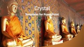  Presentation with buddha - Audience pleasing presentation design consisting of buddha backdrop and a coral colored foreground