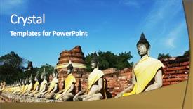 Presentation with buddha - Beautiful theme featuring buddha backdrop and a teal colored foreground