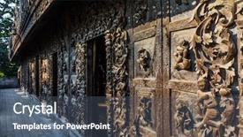  Presentation with monastery - Cool new PPT theme with buddhism christianity - shwenandaw monastery mandalay city myanmar backdrop and a ocean colored foreground