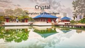  Presentation with sri lanka - Presentation theme consisting of seema malaka temple on beira background and a soft green colored foreground