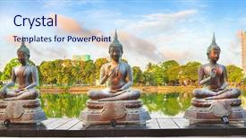  Presentation with sri lanka - Amazing presentation design having seema malaka temple on beira backdrop and a sky blue colored foreground