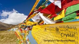 Presentation with blessing - Presentation having buddhism is royalty-free background and a gold colored foreground