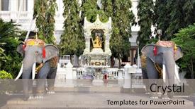  Presentation with buddhism religion - Amazing PPT theme having buddhism religion in the architectural backdrop and a  colored foreground