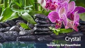  Presentation with zen stones - Cool new theme with buddhism symbols - zen basalt stones orchid backdrop and a tawny brown colored foreground