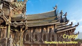  Presentation with truth - Slide deck enhanced with buddhist chinese and hindi temple background and a tawny brown colored foreground