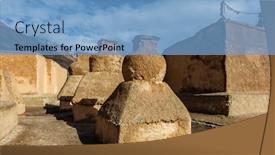  Presentation with himalaya - Slide deck featuring buddhist-gompas-temple-made background and a light blue colored foreground