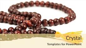  Presentation with hindu - Slide deck consisting of buddhist or hindu prayer bead background and a blonde colored foreground