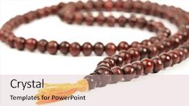  Presentation with hindu - Colorful slides enhanced with buddhist or hindu prayer bead backdrop and a soft green colored foreground