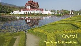  Presentation with chiang mai - Cool new theme with buddhist royal palace in thailand backdrop and a  colored foreground