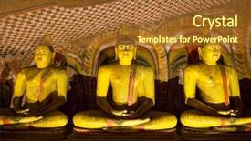  Presentation with buddha - Beautiful PPT layouts featuring buddhist sculptures - ceylon golden statues in buddha backdrop and a tawny brown colored foreground