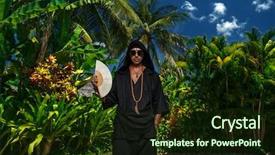  Presentation with black wedding holding hands - Theme featuring buddhist symbols - freak in black clothe background and a wine colored foreground