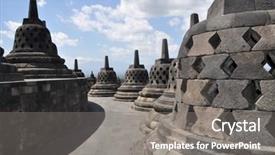  Presentation with borobudur temple - Cool new PPT layouts with buddhist temple borobudur yogyakarta java backdrop and a gray colored foreground