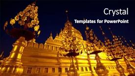  Presentation with temple - Audience pleasing presentation consisting of buddhist-temple-in-myanmar-burma backdrop and a black colored foreground