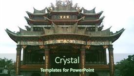  Presentation with taiwan - Colorful presentation theme enhanced with buddhist-temple-in-taiwan-looks backdrop and a tawny brown colored foreground
