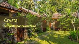  Presentation with borobudur temple - PPT theme with borobudur in magelang central java background and a tawny brown colored foreground