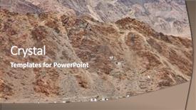  Presentation with ladakh - Cool new PPT theme with buddhistic-stupas-chorten backdrop and a coral colored foreground