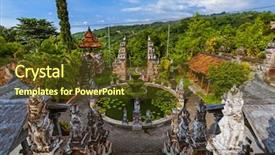 Presentation with bali temple - Amazing slides having buddist religion - buddhist temple of banjar backdrop and a tawny brown colored foreground