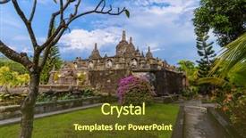  Presentation with bali temple - Cool new presentation with buddist religion - buddhist temple of banjar backdrop and a tawny brown colored foreground