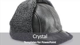  Presentation with winter - Beautiful theme featuring budge - mens winter cap isolated backdrop and a dark gray colored foreground