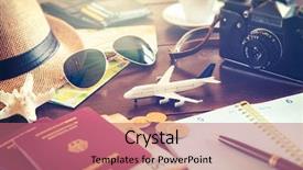  Presentation with planning - Cool new presentation with budget - travel planning concept accessories passports backdrop and a coral colored foreground