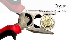  Presentation with academic pressure - PPT layouts with budget cuts - irish euro under pressure background and a  colored foreground