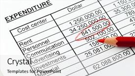  Presentation with statistic - Slides having budget cuts - pay a statistic background and a light gray colored foreground
