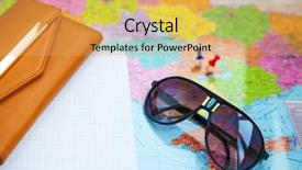  Presentation with lgbt business travel - PPT theme with budget holidays - objects for travel isolated background and a yellow colored foreground