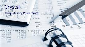  Presentation with accounting budget - PPT theme having budget plan - accounting background and a sky blue colored foreground