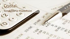  Presentation with accounting budget - Theme with budget plan - financial accounting background and a sky blue colored foreground