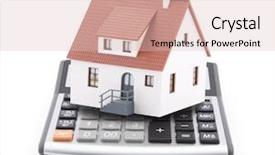  Presentation with mortgage - Beautiful presentation theme featuring budget plan - mortgage calculator backdrop and a lemonade colored foreground