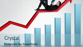  Presentation with statistics - Presentation design with budget plan - red arrow report growth statistics background and a light blue colored foreground