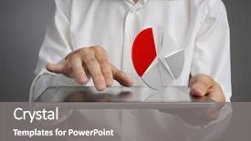  Presentation with financial budget - Slide set consisting of budget planning or financial statistics background and a gray colored foreground