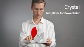  Presentation with financial budget - Cool new PPT theme with budget planning or financial backdrop and a gray colored foreground