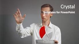  Presentation with financial budget - Slide set consisting of budget planning or financial background and a gray colored foreground