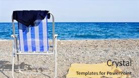  Presentation with blue and orange - Theme having budism - blue mens swuimsuit drying background and a soft green colored foreground