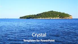  Presentation with dubrovnik - Beautiful theme featuring budism - lokrum island near dubrovnik backdrop and a  colored foreground