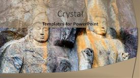  Presentation with preserved - Presentation theme consisting of buduruwagala-temple-with-well-preserved background and a coral colored foreground