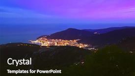  Presentation with architecture - Slide set consisting of budva montenegro - architecture travel background background and a black colored foreground