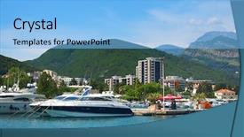  Presentation with resort - Cool new PPT layouts with budva resort in montenegro europe backdrop and a  colored foreground
