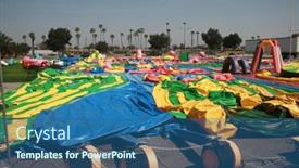  Presentation with bounce - Theme enhanced with buena-park-california-usa-april background and a ocean colored foreground