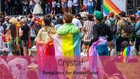  Presentation with lgbt community - Presentation design featuring buenos-aires-argentina-07-11 background and a  colored foreground