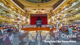  Presentation with book store - Amazing slide set having buenos-aires-january-24-2019 backdrop and a gray colored foreground